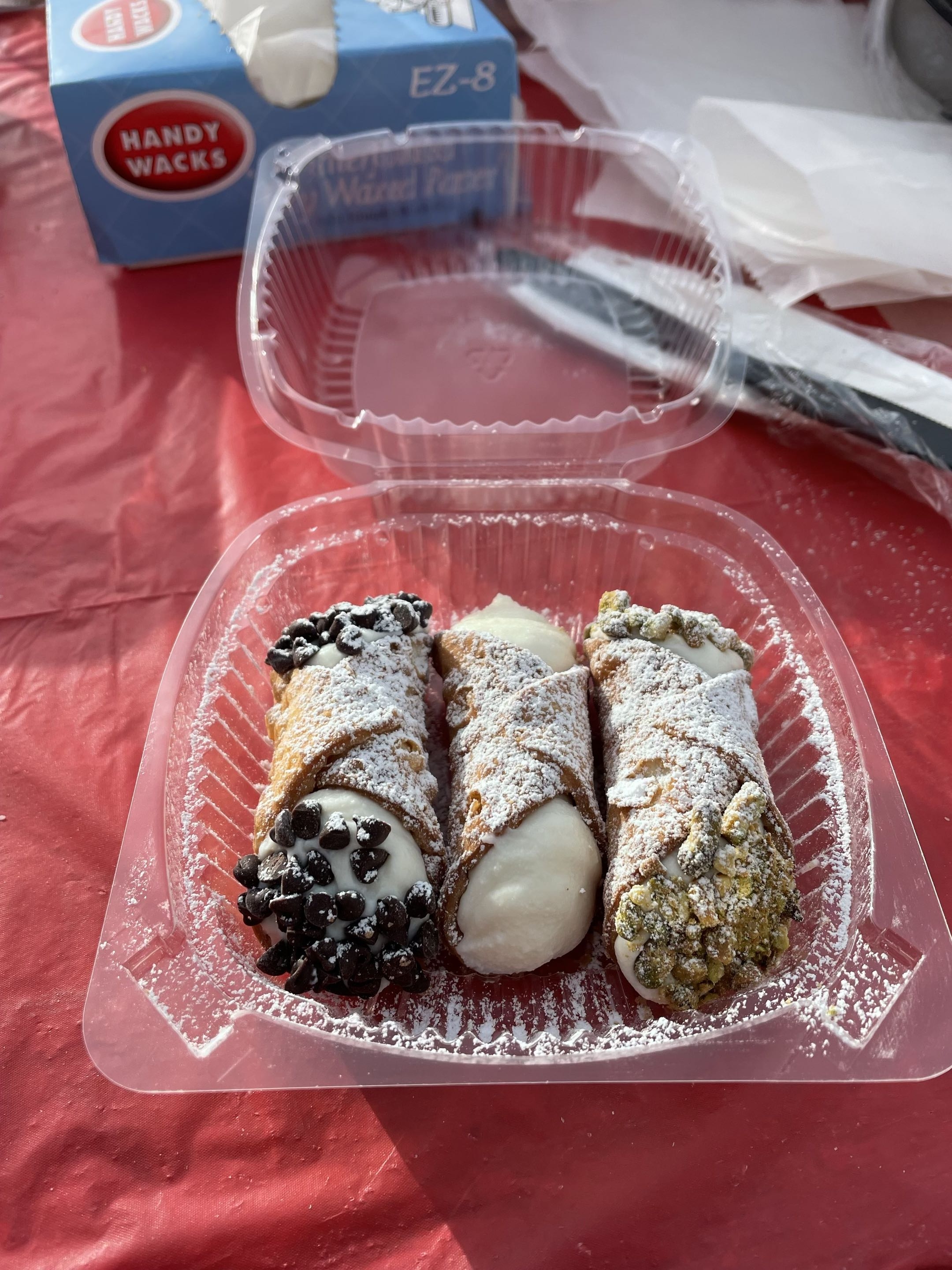 Homemade cannoli from the Way Station